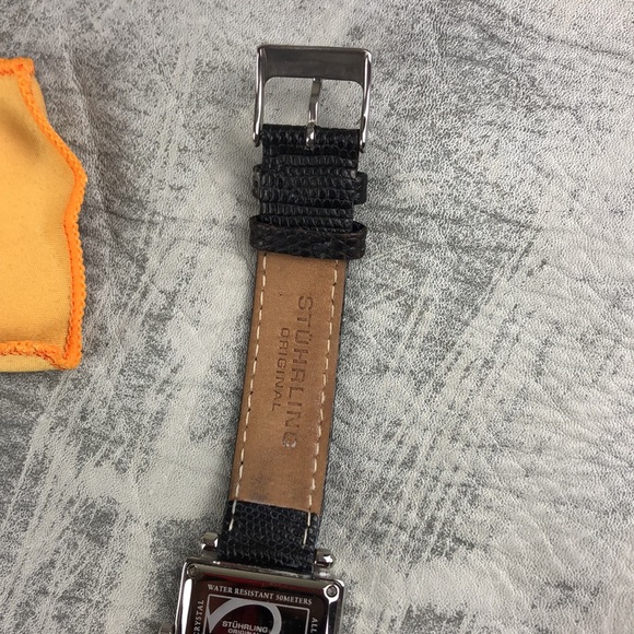 Stuhrling Original Krysterna Crystal Genuine Lizard Band Swiss Quartz - Picture 9 of 12